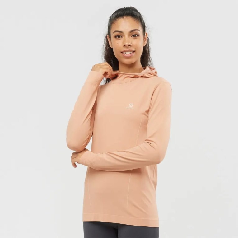 Moletom Salomon Essential Seamless Feminino Abricó | PT C76231